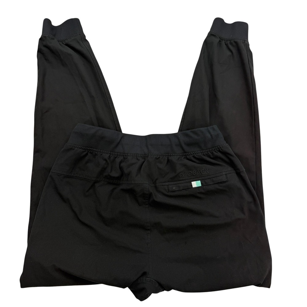 Rhoback Pants Mens S Black Jogger Drawstring Elastic Waist Pockets Delta Golf